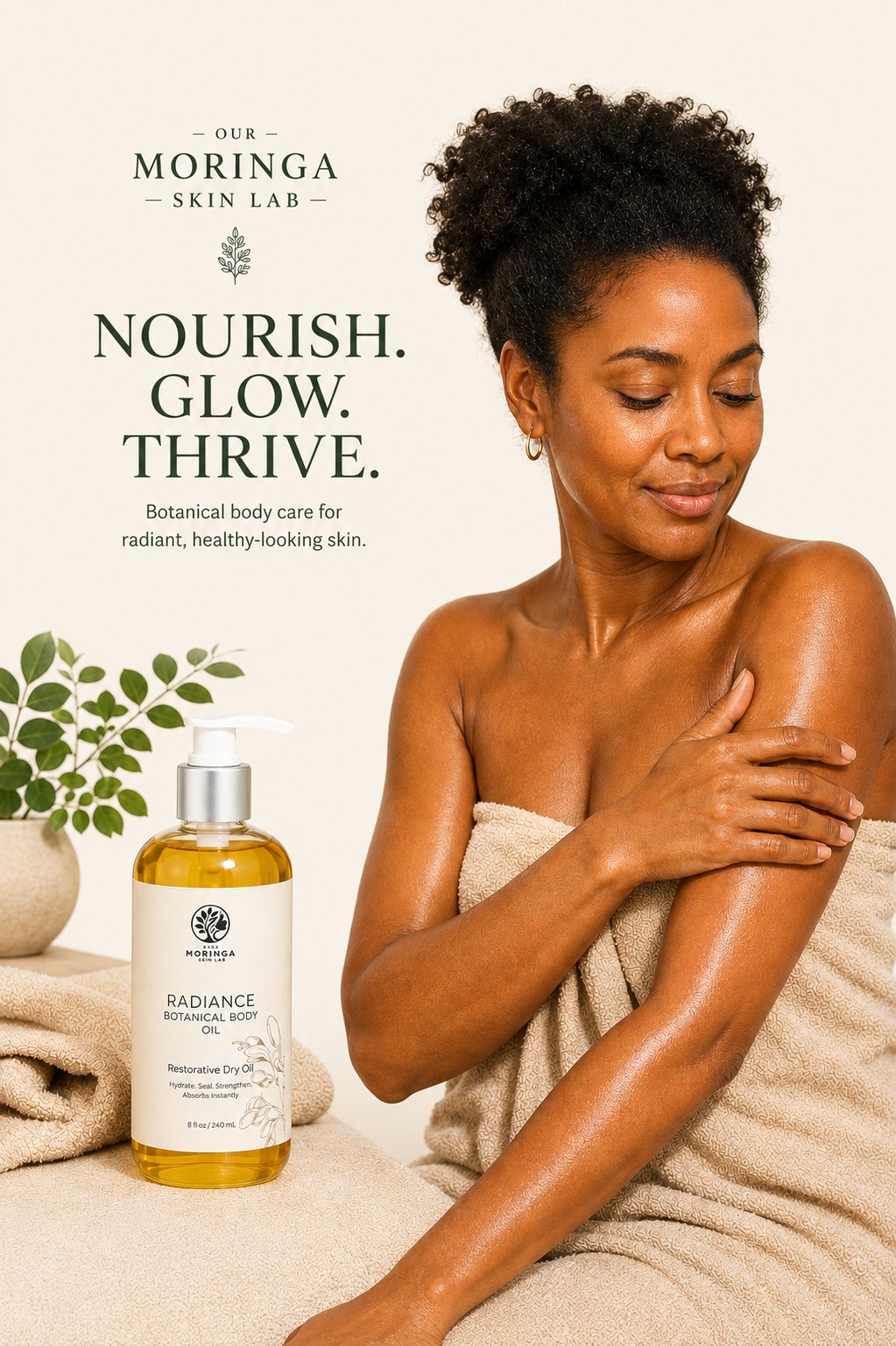 Radiance Botanical Body Oil — Our Moringa Skin Lab